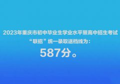 <b>2023年重庆中考“联招线”587分</b>